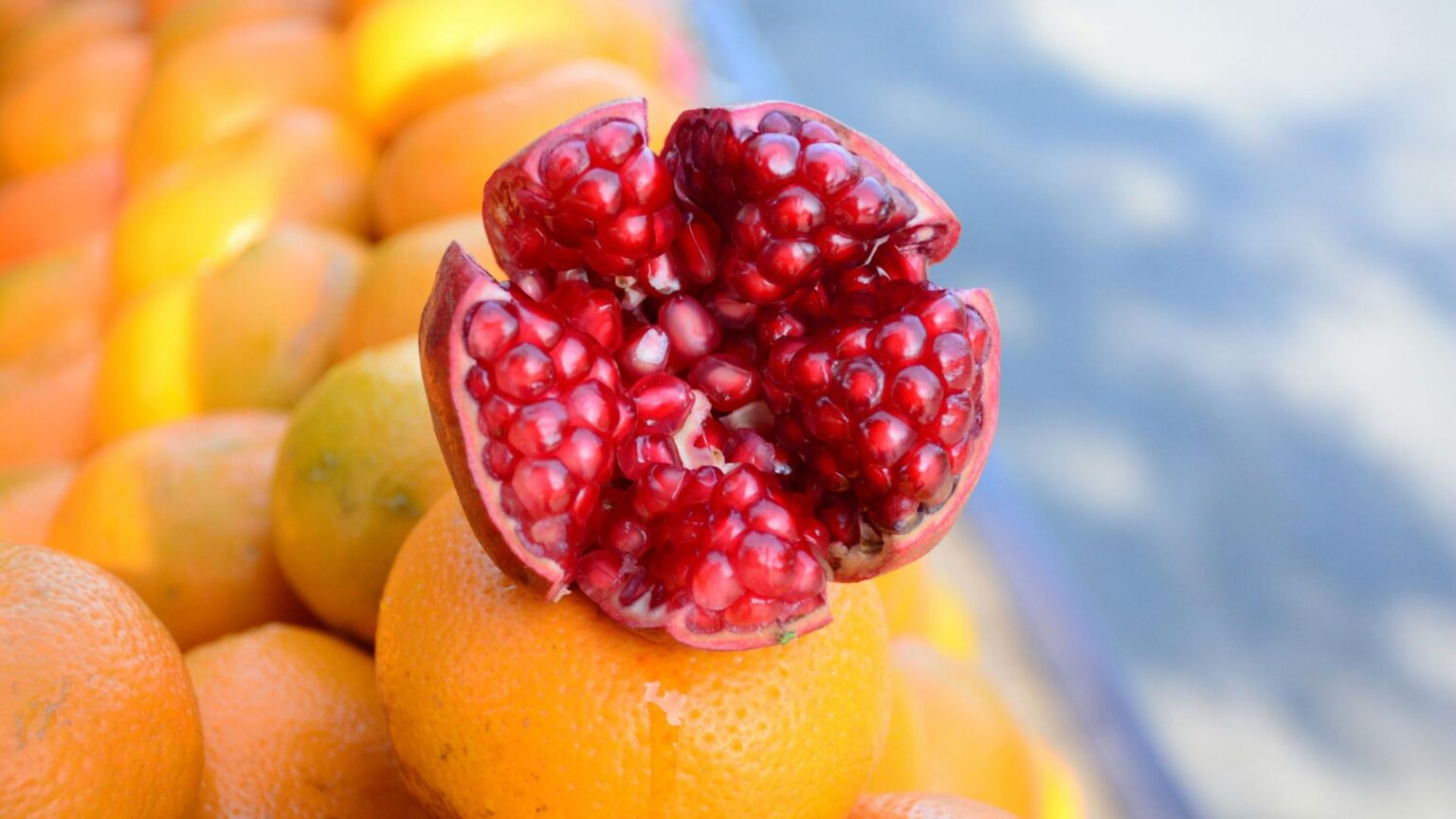 Opened Pomegranate