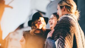 Three Women Outside Laughing