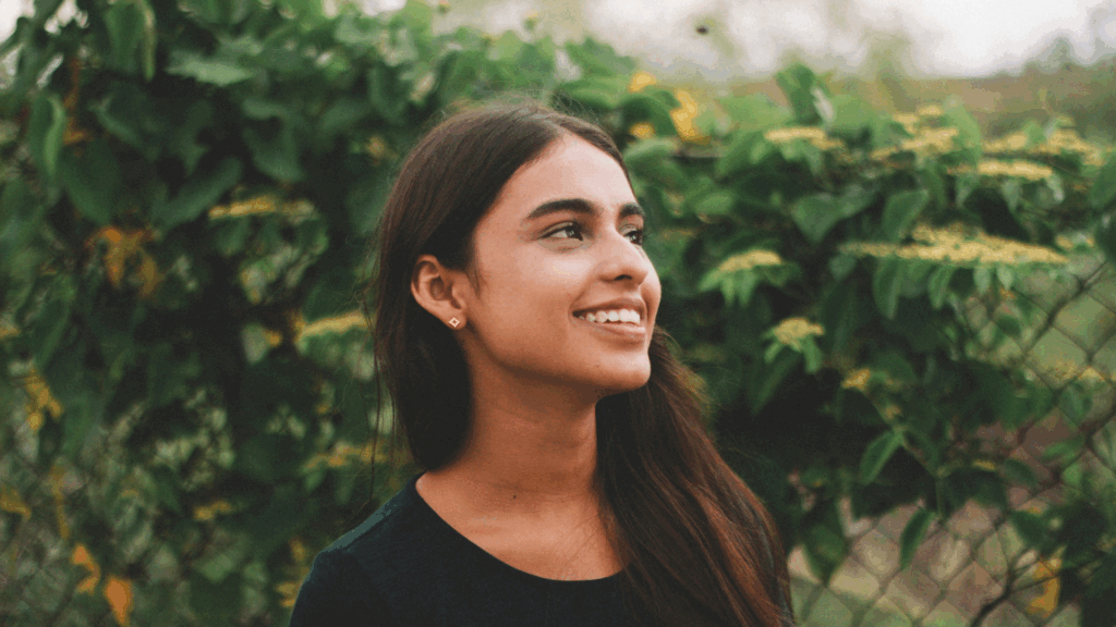 Woman Outside Smiling