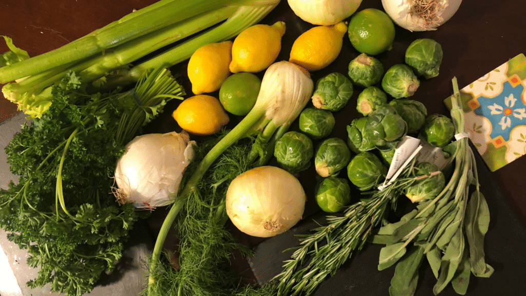 Vegetables On Counter