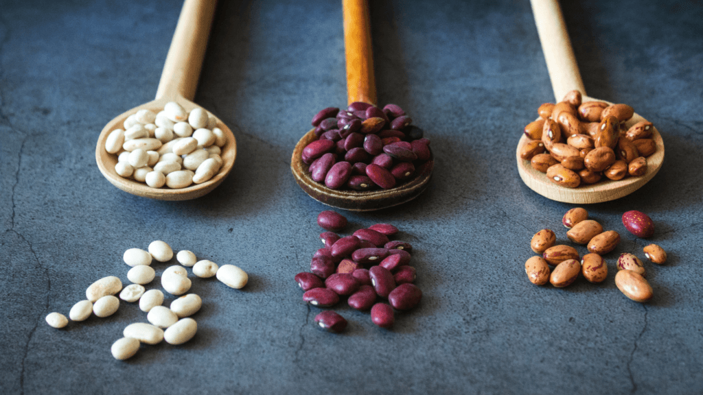 Three Different Kinds Of Beans