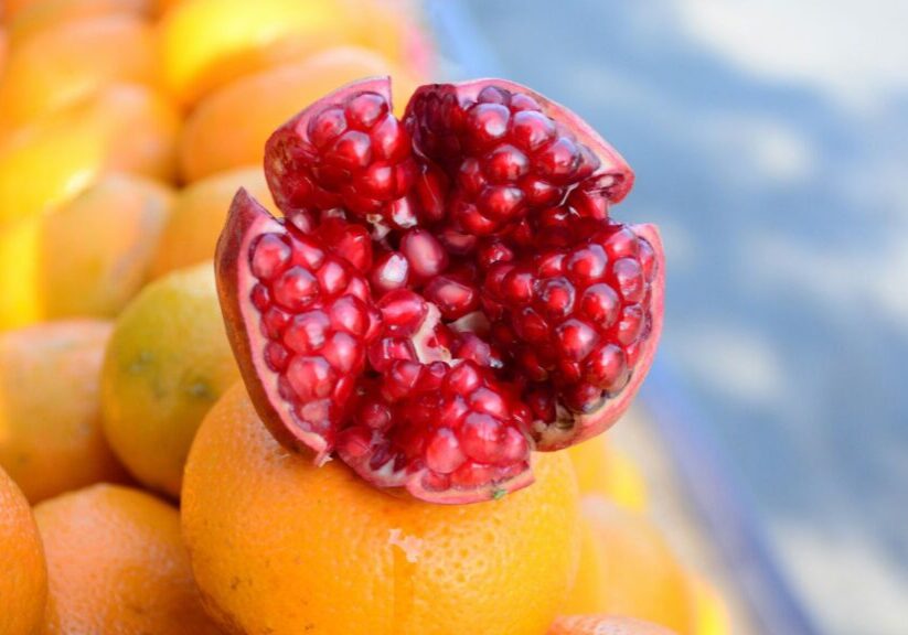 Opened Pomegranate