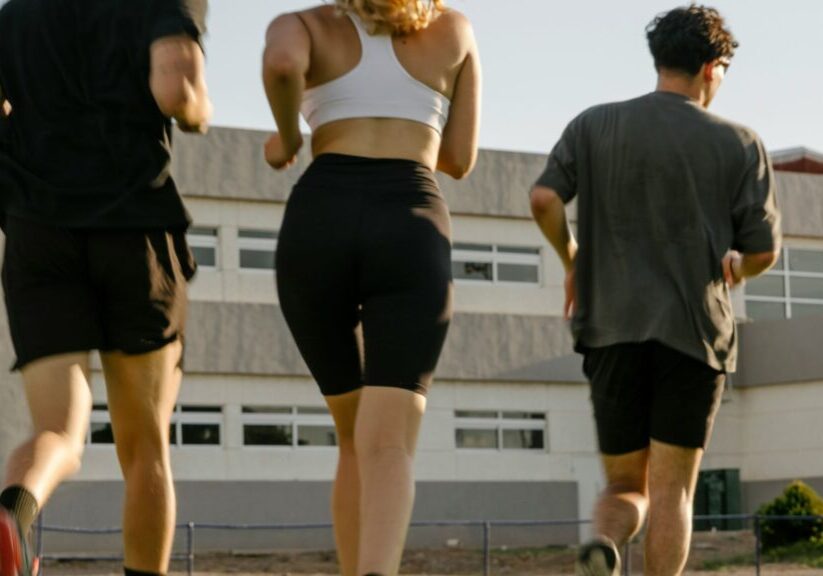 Group Of People Jogging On A Sunny Day