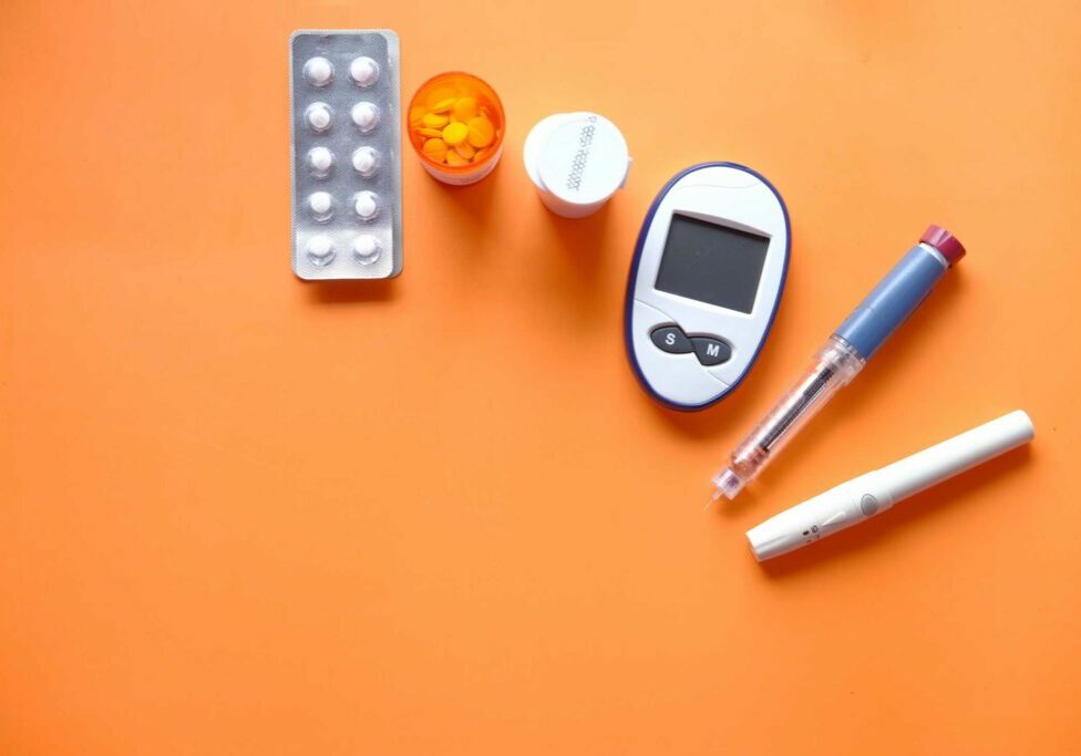 Diabetic Monitor And Medicine
