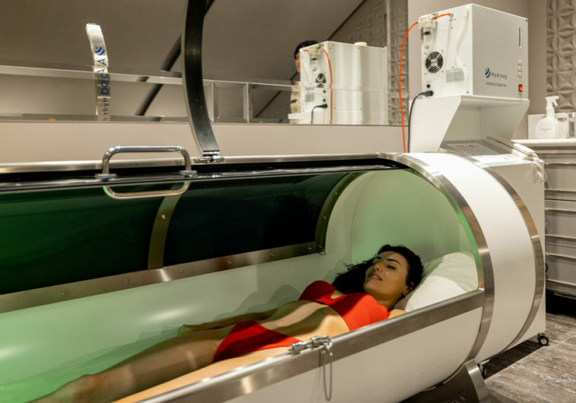 Woman In Hyperbaric Oxygen Chamber